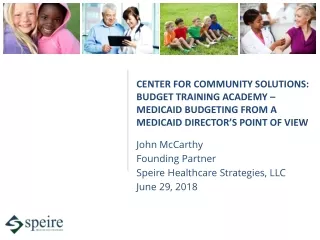 John McCarthy Founding Partner Speire Healthcare Strategies, LLC June 29, 2018