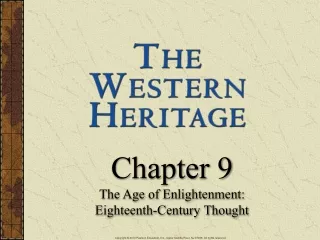 Chapter 9 The Age of Enlightenment: Eighteenth-Century Thought