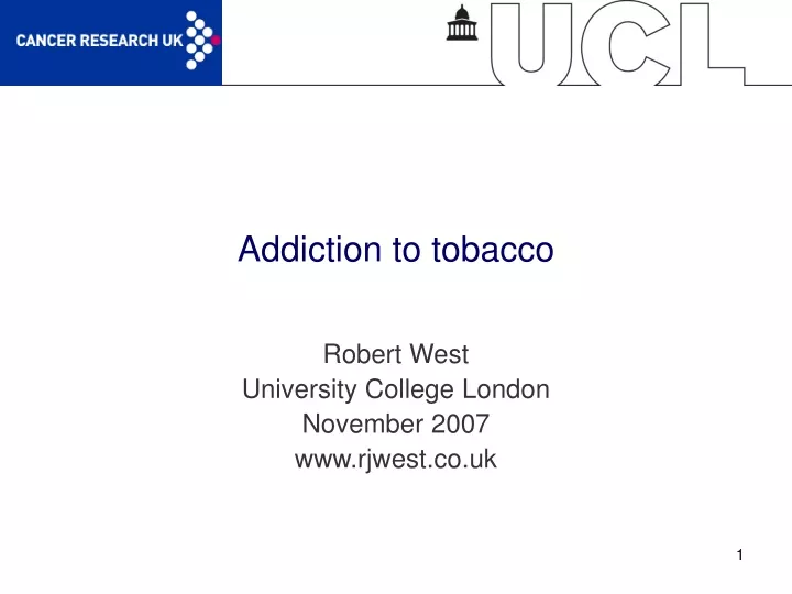 addiction to tobacco