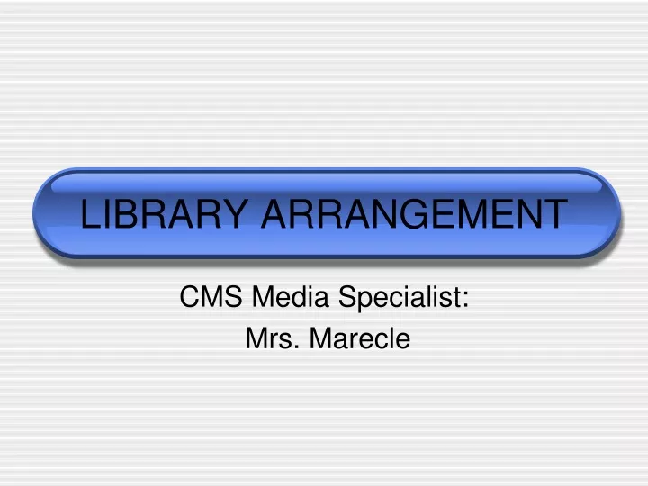library arrangement