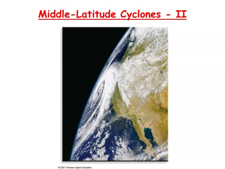 middle latitude cyclones ii
