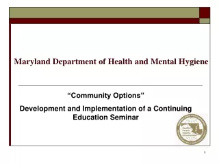 Maryland Department of Health and Mental Hygiene