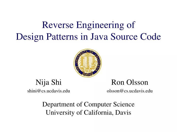 nija shi shini@cs ucdavis edu