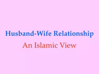 Husband-Wife Relationship