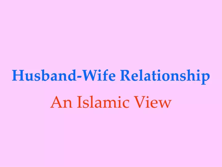 husband wife relationship