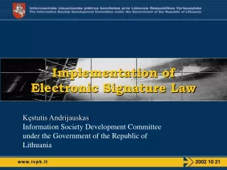 Implementation of Electronic Signature Law