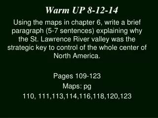 Warm UP 8-12-14