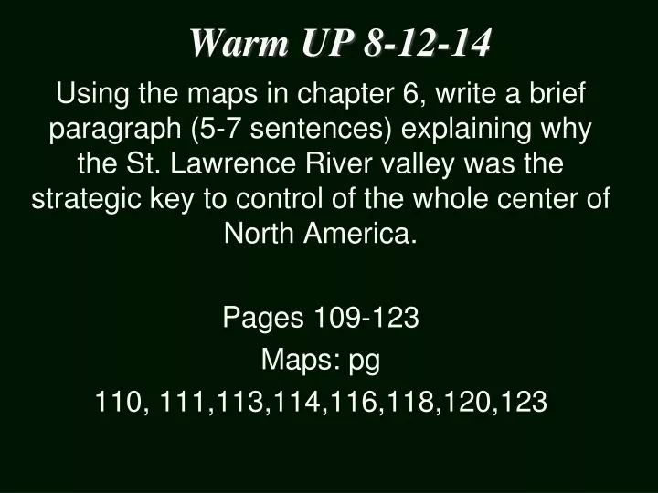 warm up 8 12 14