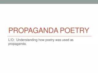 Propaganda Poetry
