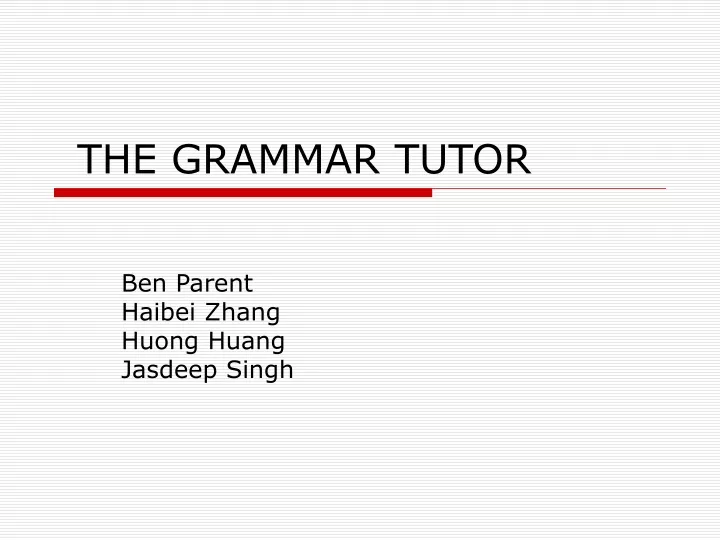 the grammar tutor