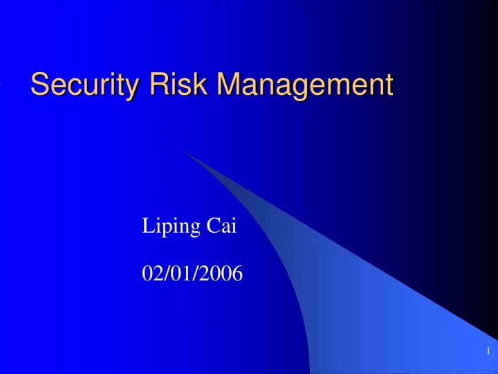 security risk management