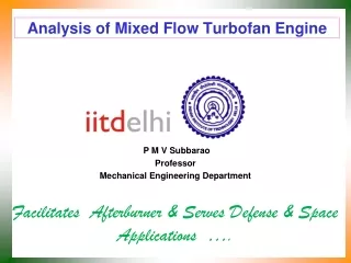 Analysis of Mixed Flow Turbofan Engine