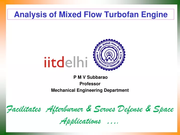analysis of mixed flow turbofan engine