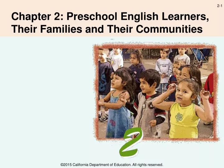 chapter 2 preschool english learners their families and their communities
