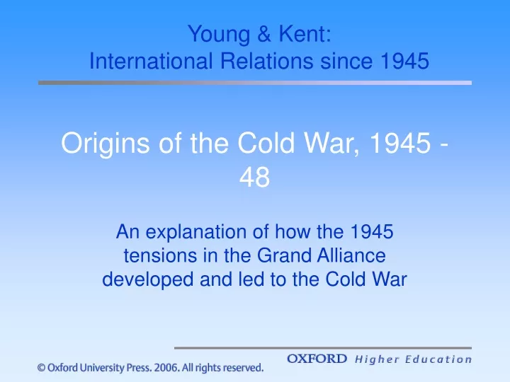 origins of the cold war 1945 48