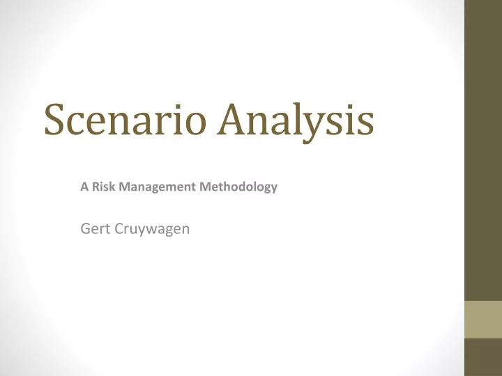 scenario analysis