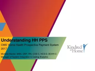 Understanding HH PPS CMS’ Home Health Prospective Payment System 2017
