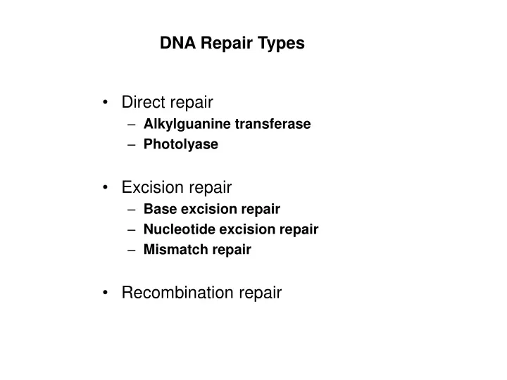 dna repair types