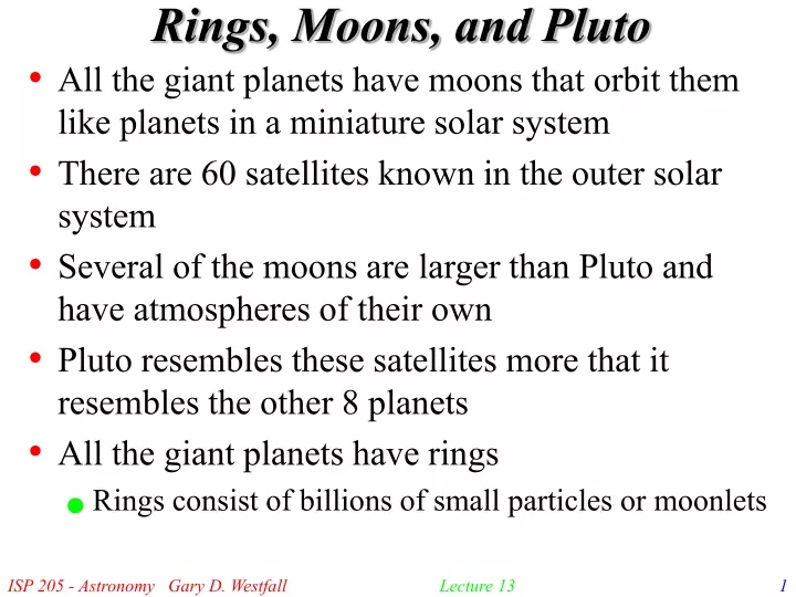 rings moons and pluto