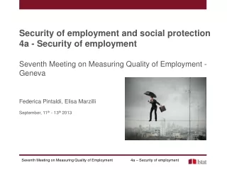 Security of employment and social protection 4a - Security of employment
