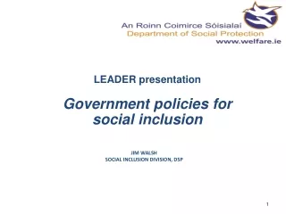 Jim Walsh Social Inclusion Division, DSP