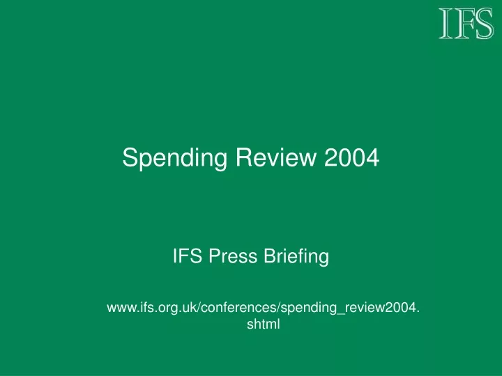 spending review 2004