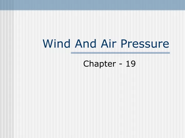 wind and air pressure
