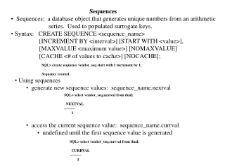 Sequences