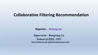 Collaborative Filtering Recommendation