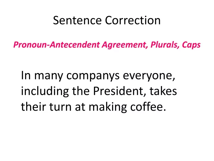 sentence correction