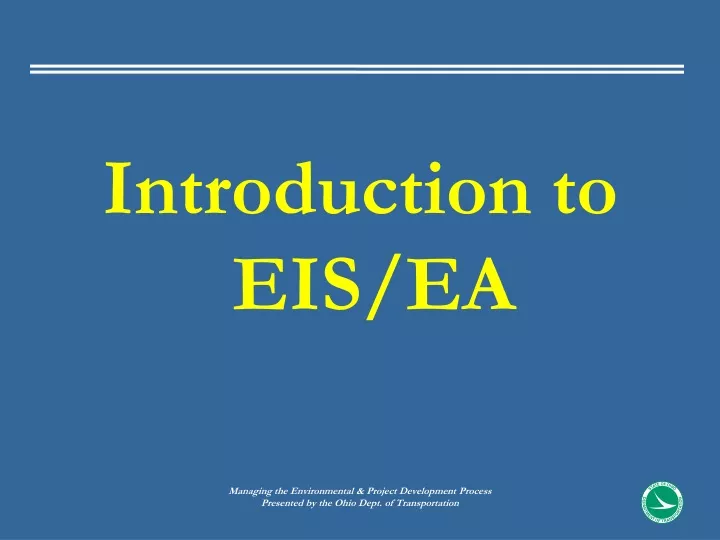 introduction to eis ea