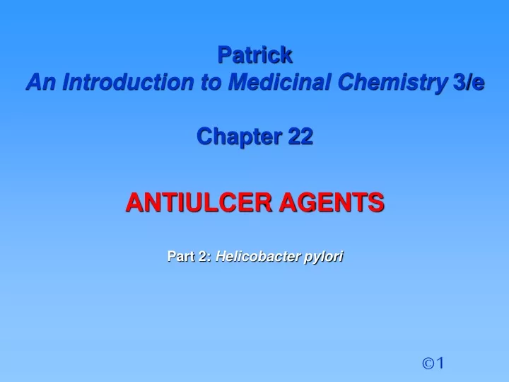 patrick an introduction to medicinal chemistry