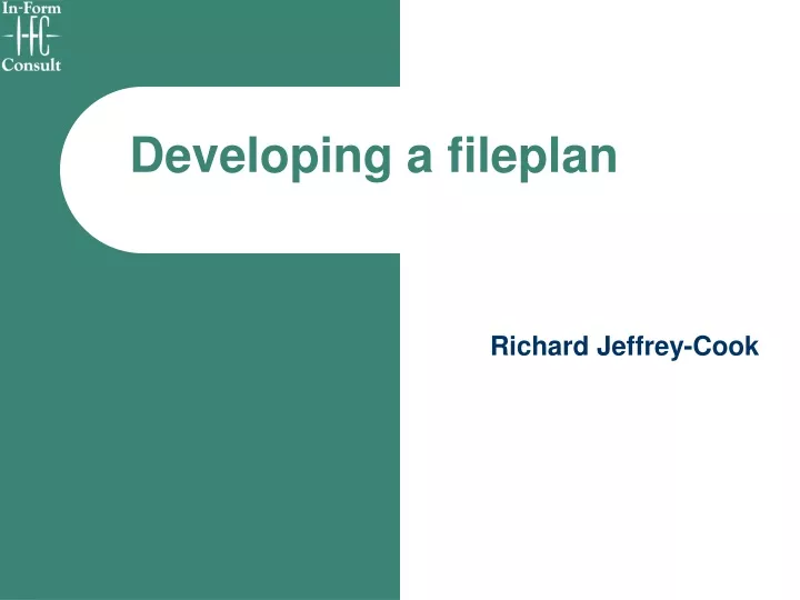 developing a fileplan