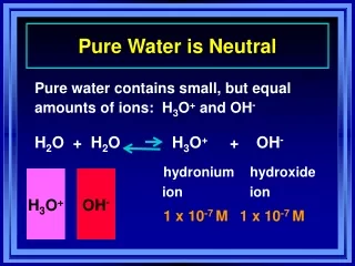 Pure Water is Neutral