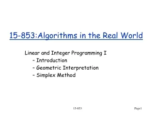15-853:Algorithms in the Real World