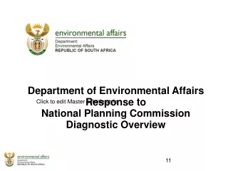 Department of Environmental Affairs Response to  National Planning Commission  Diagnostic Overview