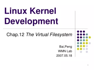Linux Kernel        Development