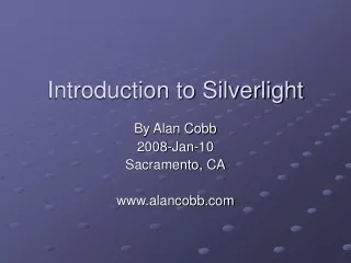 Introduction to Silverlight