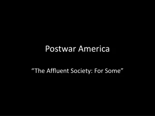 Postwar America