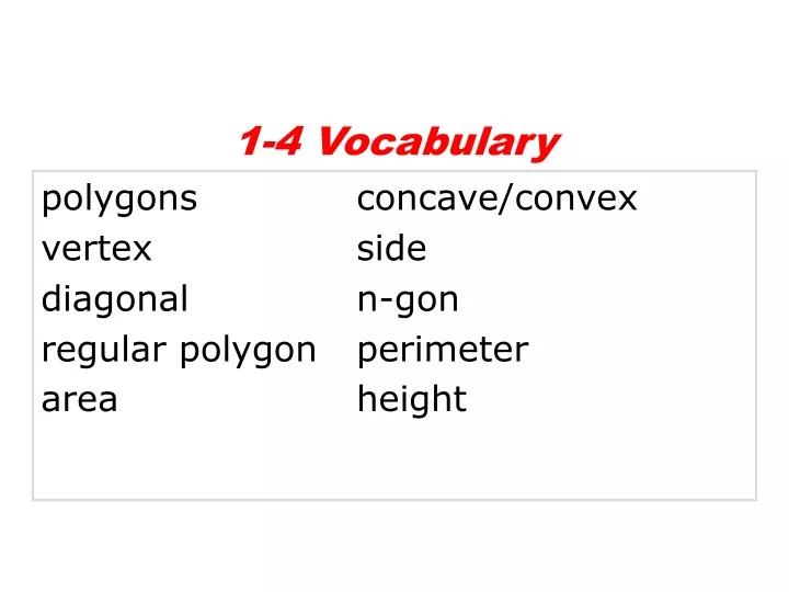 1 4 vocabulary