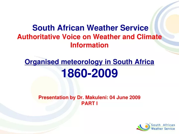 south african weather service authoritative voice