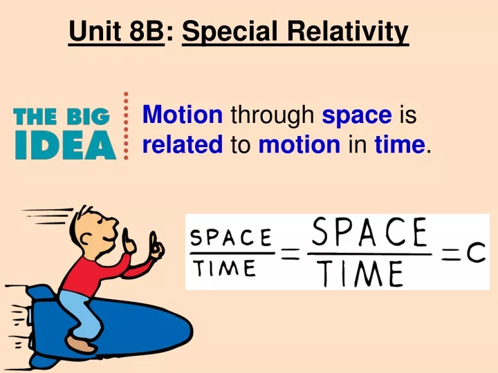 unit 8b special relativity