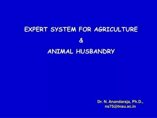 EXPERT SYSTEM FOR AGRICULTURE  &amp;  ANIMAL HUSBANDRY