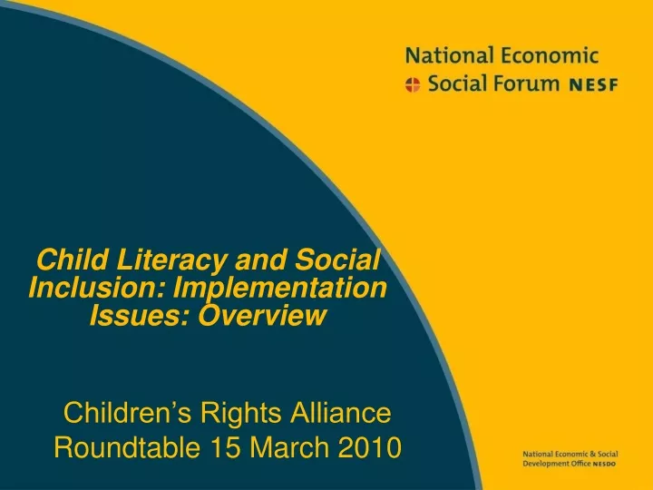 children s rights alliance roundtable 15 march 2010
