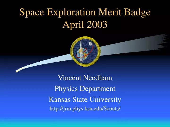 space exploration merit badge april 2003