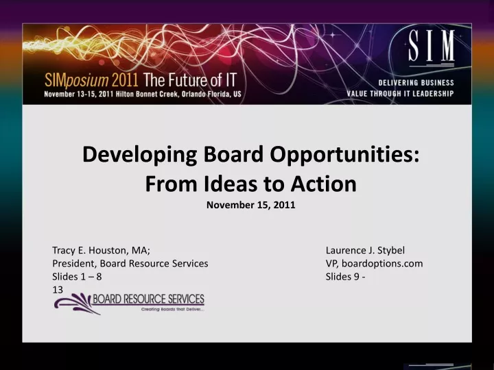 developing board opportunities from ideas