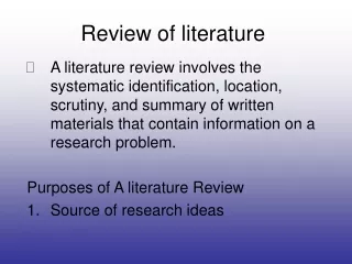 Review of literature