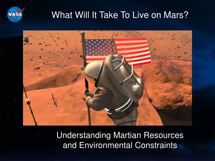 what will it take to live on mars
