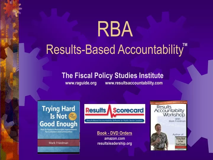 rba results based accountability