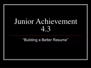 Junior Achievement 4.3